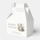 Happy Easter Elegant Waterverf Bunny Aangepaste na Bedankdoosjes (Voorkant Zijde)
