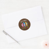 Happy Easter Elke Bunny's favoriete assistent Ronde Sticker (Envelop)