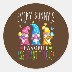 Happy Easter Elke Bunny's favoriete assistent Ronde Sticker