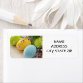 **HAPPY EASTER** ÉTIQUETTE D'ADRESSE DE RETOUR (En situation)