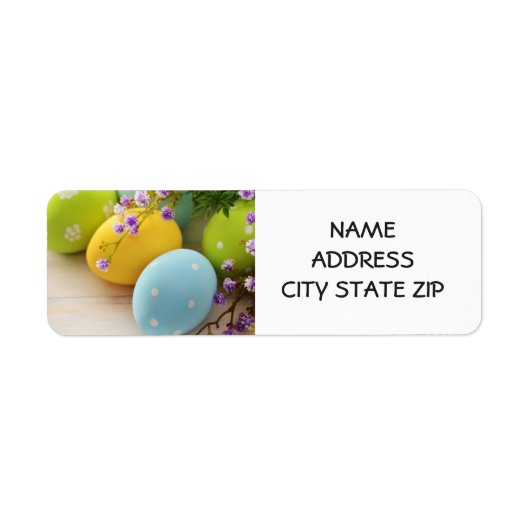 **HAPPY EASTER** ÉTIQUETTE D'ADRESSE DE RETOUR (Devant)