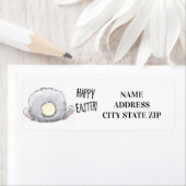 **HAPPY EASTER** ÉTIQUETTE D'ADRESSE DE RETOUR (En situation)