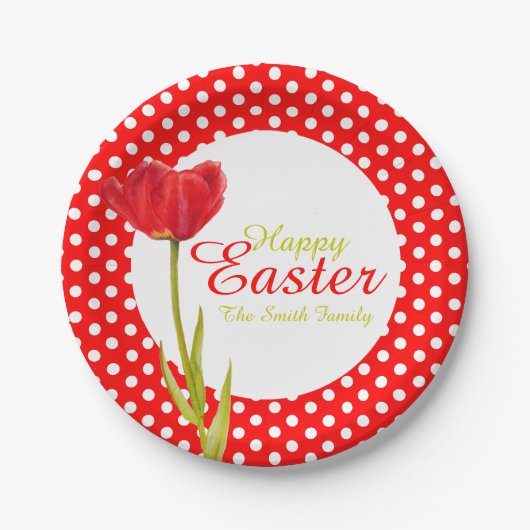 Happy Easter feestdagen rood bord (Voorkant)