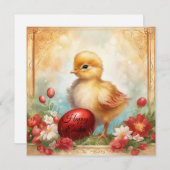 Happy Easter Feestdagenkaart (Voorkant / Achterkant)