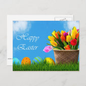 Happy Easter Feestdagenkaart (Voorkant / Achterkant)