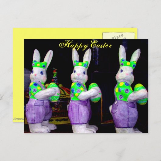 Happy Easter_ Feestdagenkaart (Voorkant / Achterkant)