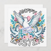 Happy Easter Feestdagenkaart (Voorkant / Achterkant)