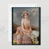 Happy Easter Feestdagenkaart (Voorkant / Achterkant)