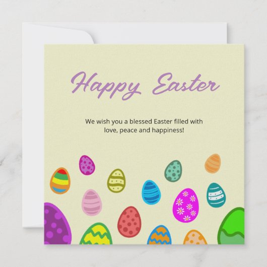 Happy Easter Feestdagenkaart (Voorkant)