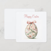 Happy Easter Flat Holiday Kaart (Voorkant / Achterkant)