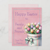 Happy Easter Flat Note Kaart Notitiekaartje (Voorkant / Achterkant)