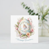 Happy Easter Floral Easter Easter Kaart (Staand voorkant)