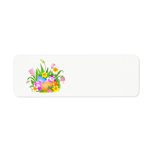 Happy Easter Floral Etiket (Voorkant)