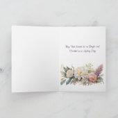 Happy Easter Floral Greeting  Kaart (Binnen)