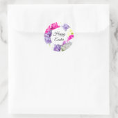 Happy Easter Floral Wreath Sticker (Tas)