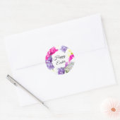 Happy Easter Floral Wreath Sticker (Envelop)