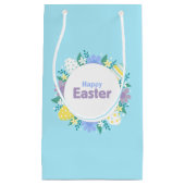 Happy Easter Flowers and Eggs  Klein Cadeauzakje (Voorkant)