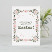 Happy Easter Folie Uitnodiging (Staand Voorkant)