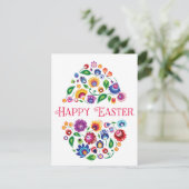 Happy Easter (folklore) aanpasbare flat Kaart (Staand voorkant)