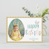 Happy Easter Foto Feestdagenkaart (Staand voorkant)