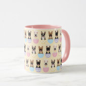 Happy Easter French Bulldog Pattern Mok (Voorkant rechts)