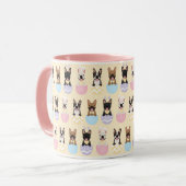 Happy Easter French Bulldog Pattern Mok (Voorkant links)