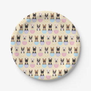 Happy Easter French Bulldog Pattern Papieren Bordje