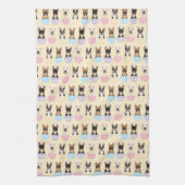 Happy Easter French Bulldog Pattern Theedoek (Verticaal)