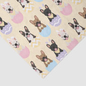 Happy Easter French Bulldog Pattern Tissuepapier (Detail)