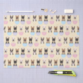 Happy Easter French Bulldog Pattern Tissuepapier (Craft)