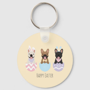 Happy Easter French Bulldogs Sleutelhanger