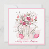 Happy Easter Friend Roze Kaart (Voorkant)