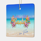 Happy Easter from Florida Tropical Beach Keramisch Ornament (Links)