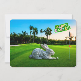 Happy Easter from the Lowcountry Golf Ball Rabbit Feestdagenkaart