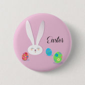 Happy Easter Funny Bunny Ronde Button 5,7 Cm (Voorkant)
