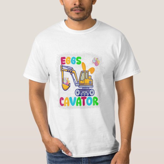 Happy Easter Funny Excavato T-shirt (Voorkant)