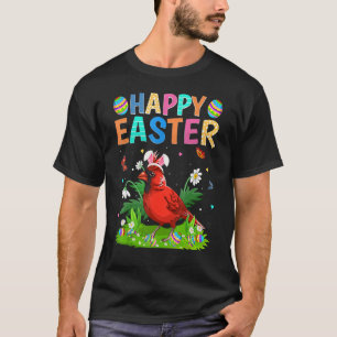 Happy Easter Funny Northern Kardinaal Bird Easter T-shirt