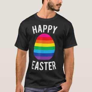Happy Easter Gay Pride Rainbow Egg Fun  T-shirt