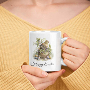 Happy Easter Gift for her Cute Vintage Bunny Egg Koffiemok