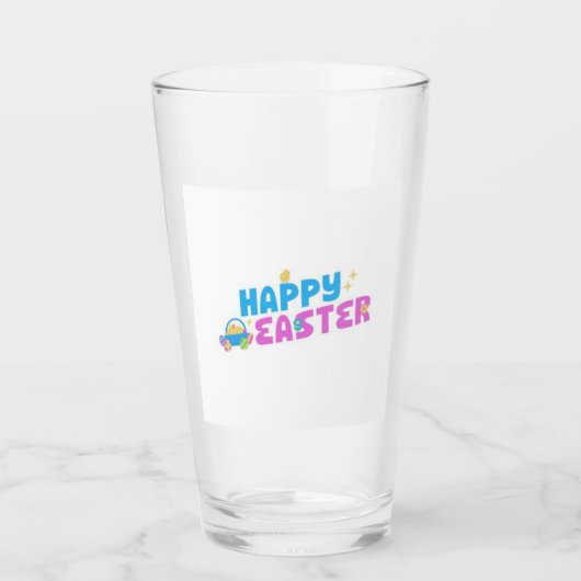 Happy Easter Glass Tumbler (Voorkant)