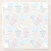 Happy Easter Glazen Onderzetter (Achterkant)