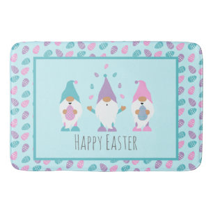 Happy Easter Gnome Juggling Paaseieren Badmat