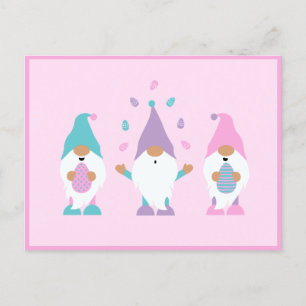 Happy Easter Gnome Juggling Paaseieren Briefkaart