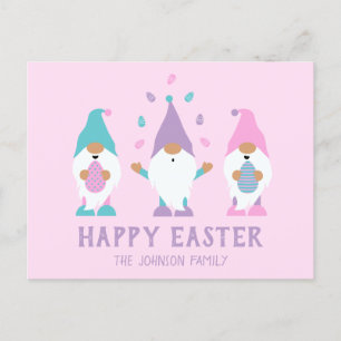 Happy Easter Gnome Juggling Paaseieren Briefkaart