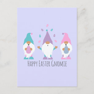 Happy Easter Gnomie Juggling Paaseieren Briefkaart