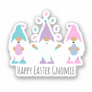 Happy Easter Gnomie Juggling Paaseieren Sticker