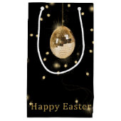 Happy Easter Gold Disco Ball Klein Cadeauzakje (Voorkant)