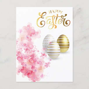 Happy Easter Gold Eggs personaliseren Briefkaart