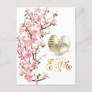 Happy Easter Gold Eggs personaliseren Briefkaart