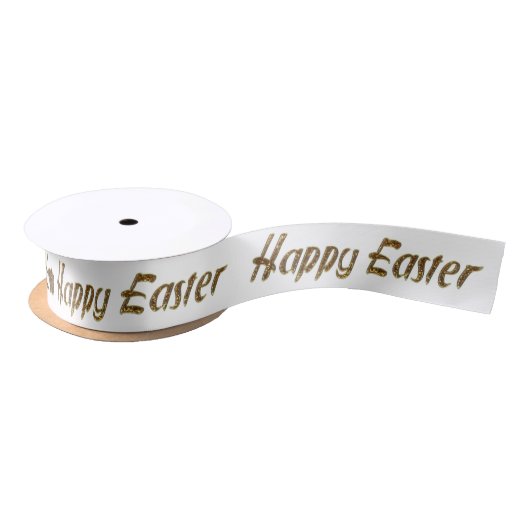 Happy Easter Gold Glitter-tekst Typografie Elegant Lint (Spoel)